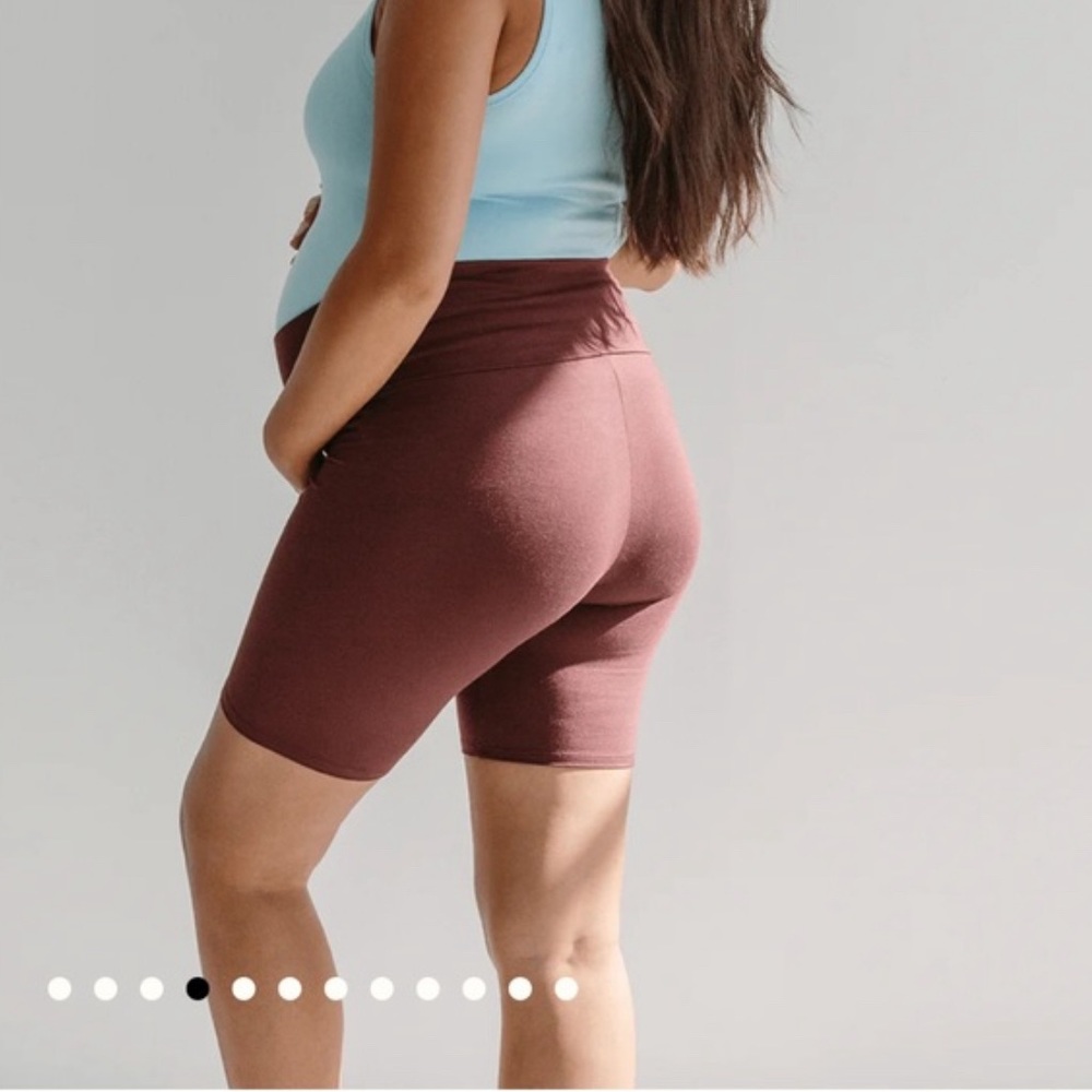 Storq Maternity Bike Shorts in Cocoa